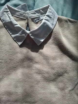 Camiseta beige Lefties cuello camisero Talla M