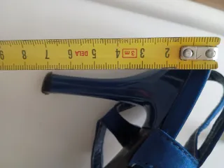 Sandalias fiesta Azul Flores Tacón aguja N37