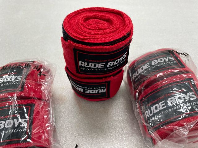 par de Vendas Boxeo Rude Boys 5m Rojas Nuevas