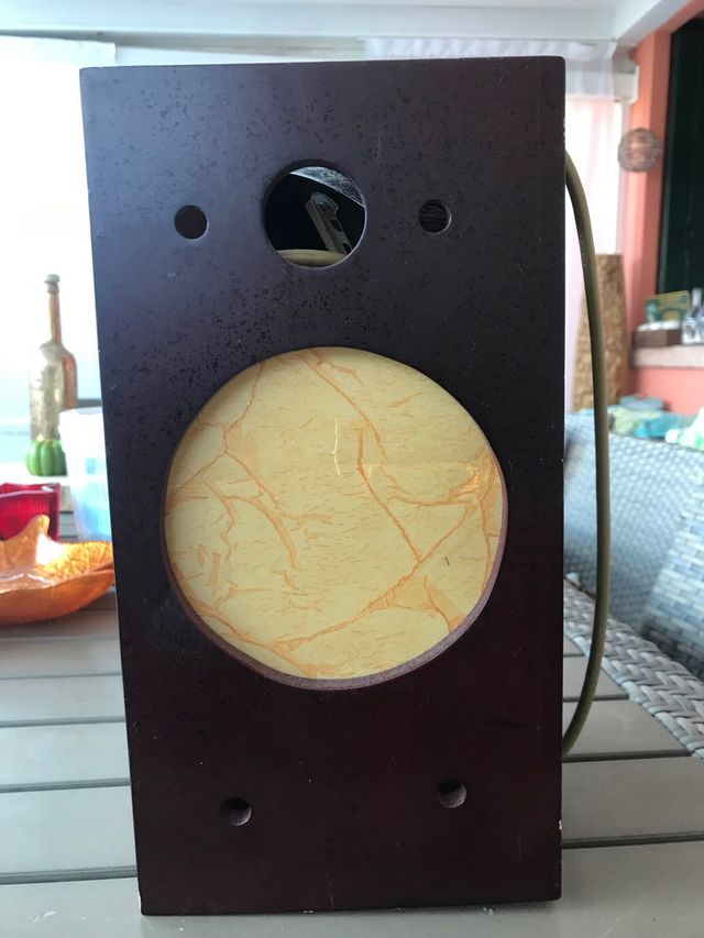 Lampada da soffitto/tavolo in legno e metallo