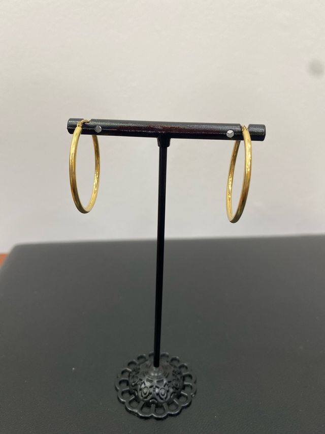 Pendientes Aro Oro 18k Finos Medianos