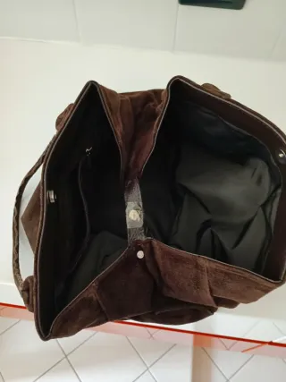 Borsa in camoscio marrone