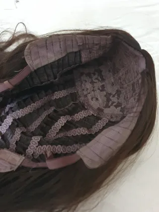 Peluca larga sintética marrón nueva