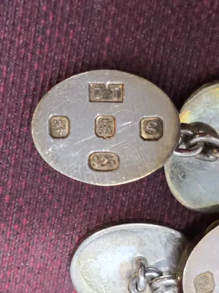 Gemelos Plata 925 Vintage D.T.