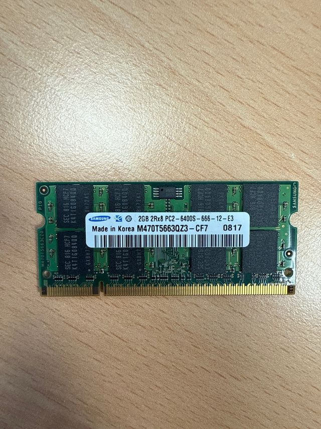 2GB DDR2 2Rx8 PC2-6400S-12-E3 RAM