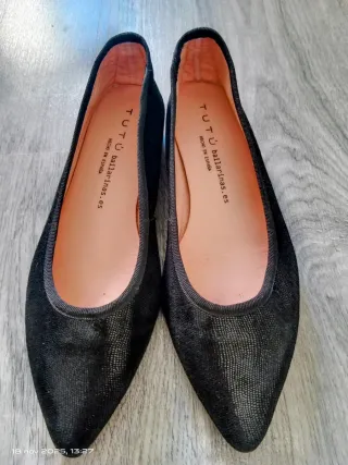 Bailarinas TUTÚ piel negras talla 37