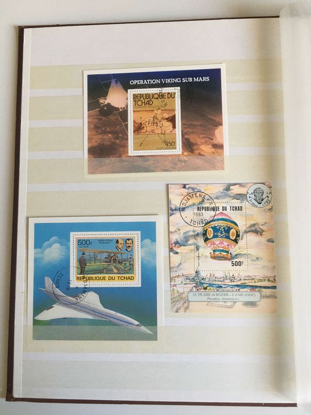 Classificatore con timbri tematici aerospaziali.