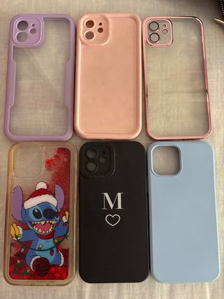 Lote 6 fundas móvil iPhone 12