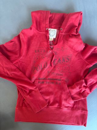 Sudadera Polo Jeans Ralph Lauren Talla S Roja