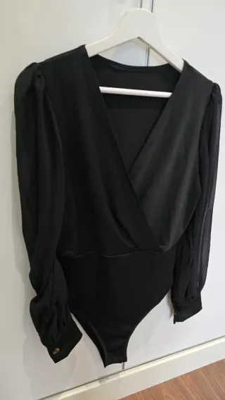 Body blusa manga larga