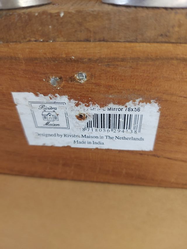 Espejo RIVIÈRA MAISON Madera y Cristal