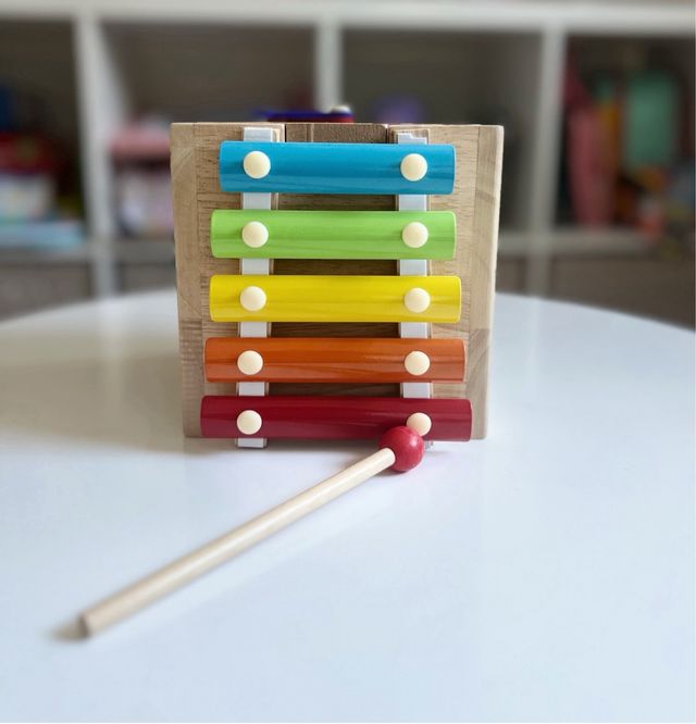 Cubo Actividades Montessori Madera 6 en 1