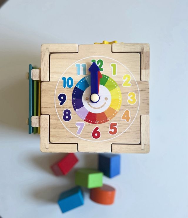 Cubo Actividades Montessori Madera 6 en 1
