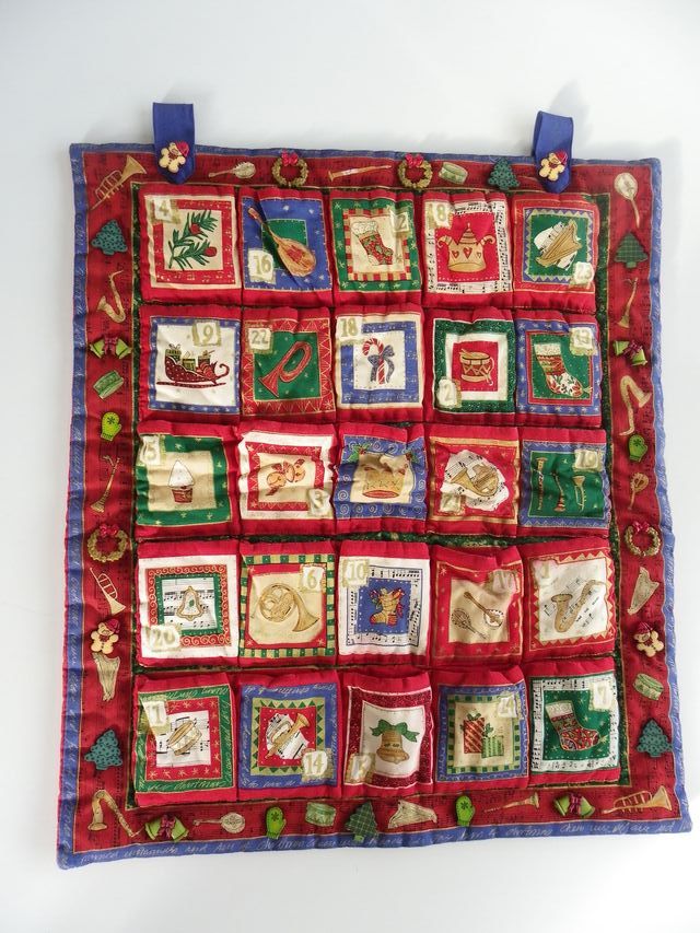 Calendario de Adviento de Tela Navideño