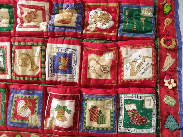 Calendario de Adviento de Tela Navideño