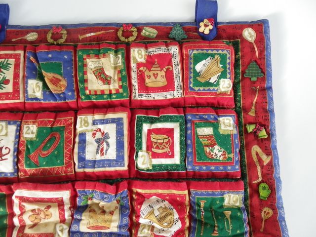 Calendario de Adviento de Tela Navideño