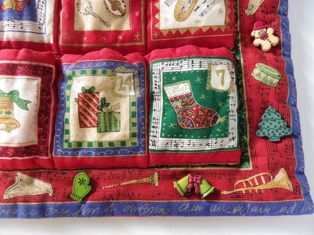 Calendario de Adviento de Tela Navideño