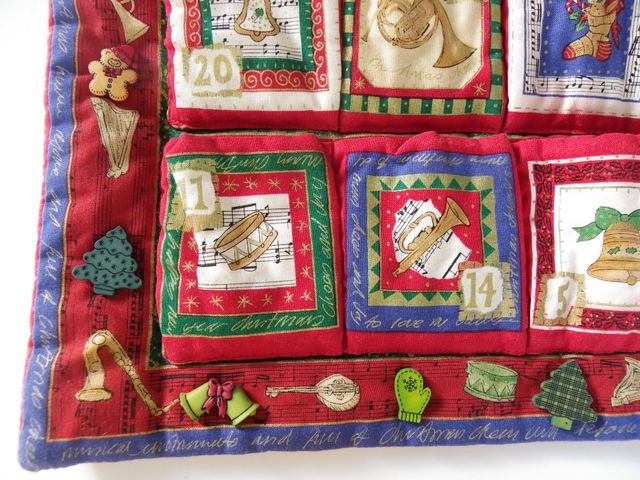 Calendario de Adviento de Tela Navideño