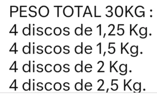 Discos Sportstech pesas 30kg