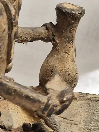 Scultura in metallo Barca con Uomini