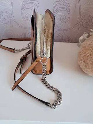 Bolso Parfois Cadena Marrón y Plateado