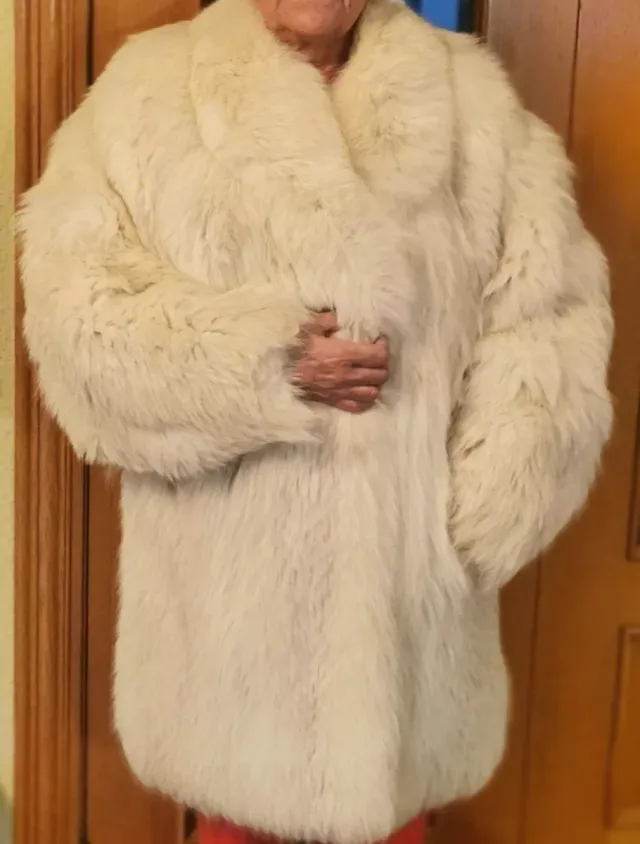 Chaquetón de zorro blanco