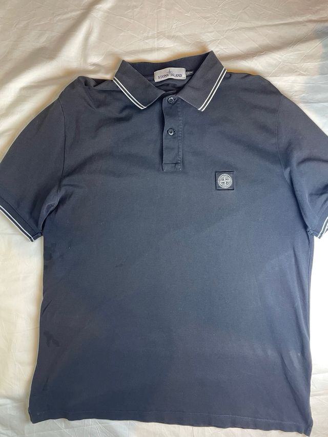 Polo Stone Island Nero Slim Fit
