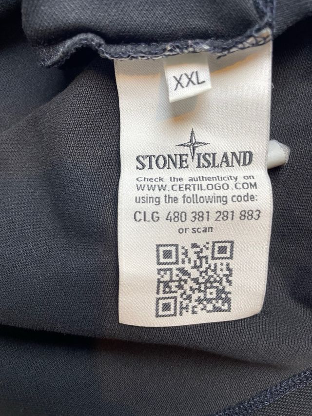 Polo Stone Island Nero Slim Fit