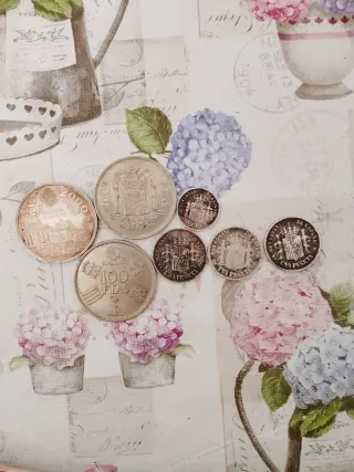 Lotto 9 Monete D'Argento Duro Spagnole