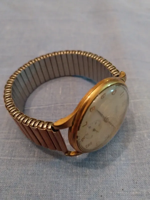 Relógio Tormas Vintage Dourado Anos 50