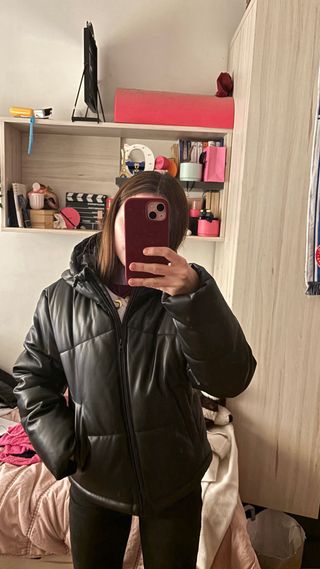 Anorak Mango efecto piel