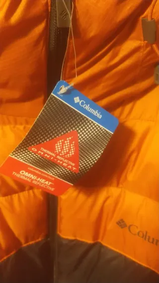 Cazadora Columbia Naranja y Negra. Talla 2XL