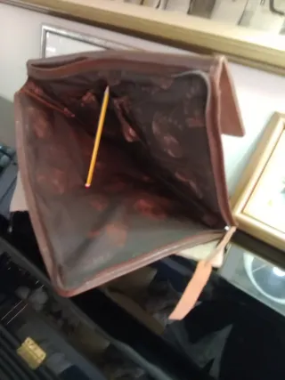 Cartera de piel Picard marrón