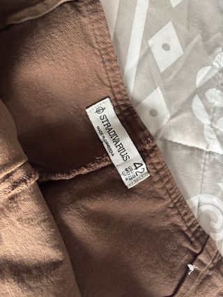 Falda pantalón vaquera marrón, casi nueva