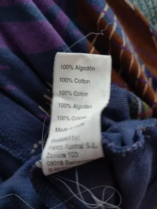 Top manga larga estampado