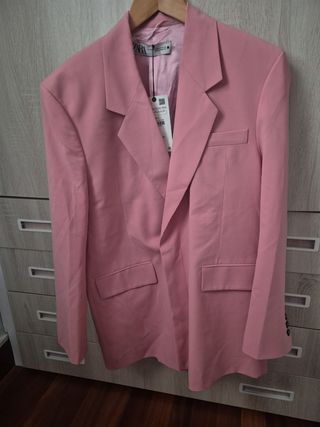 Blazer Zara Rosa Talla M