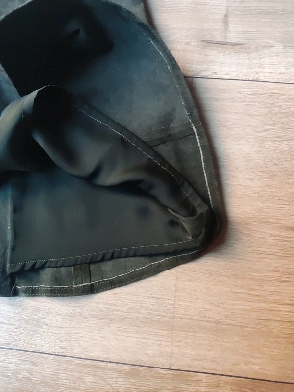 Falda Zara Piel Verde Talla S