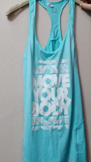 Camiseta tirantes Decathlon turquesa