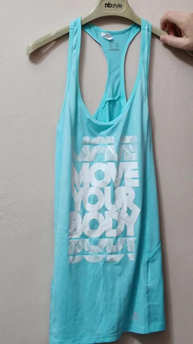 Camiseta tirantes Decathlon turquesa