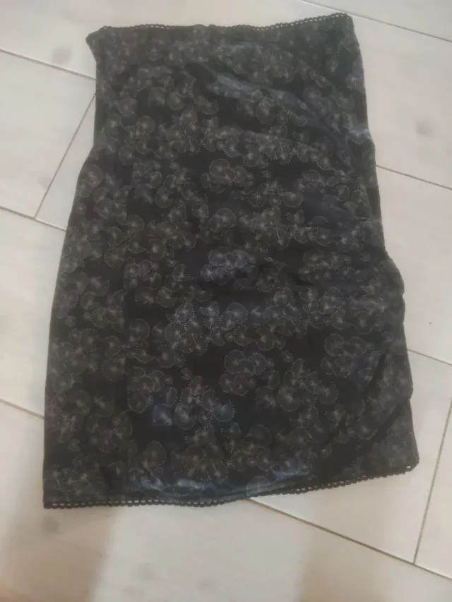 Vestido palabra de honor estampado