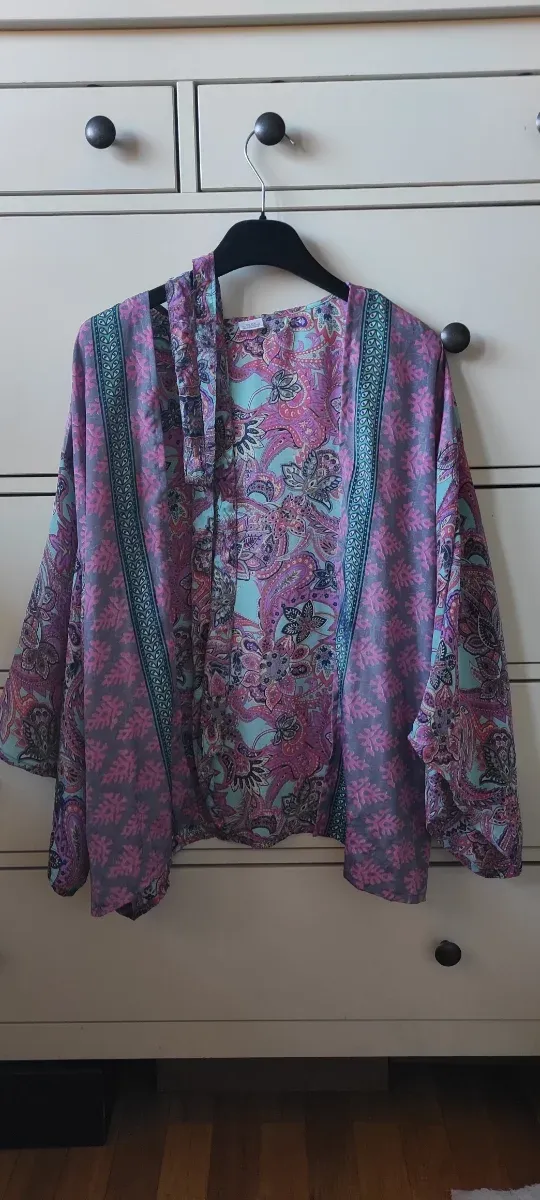 Kimono de seda estampado