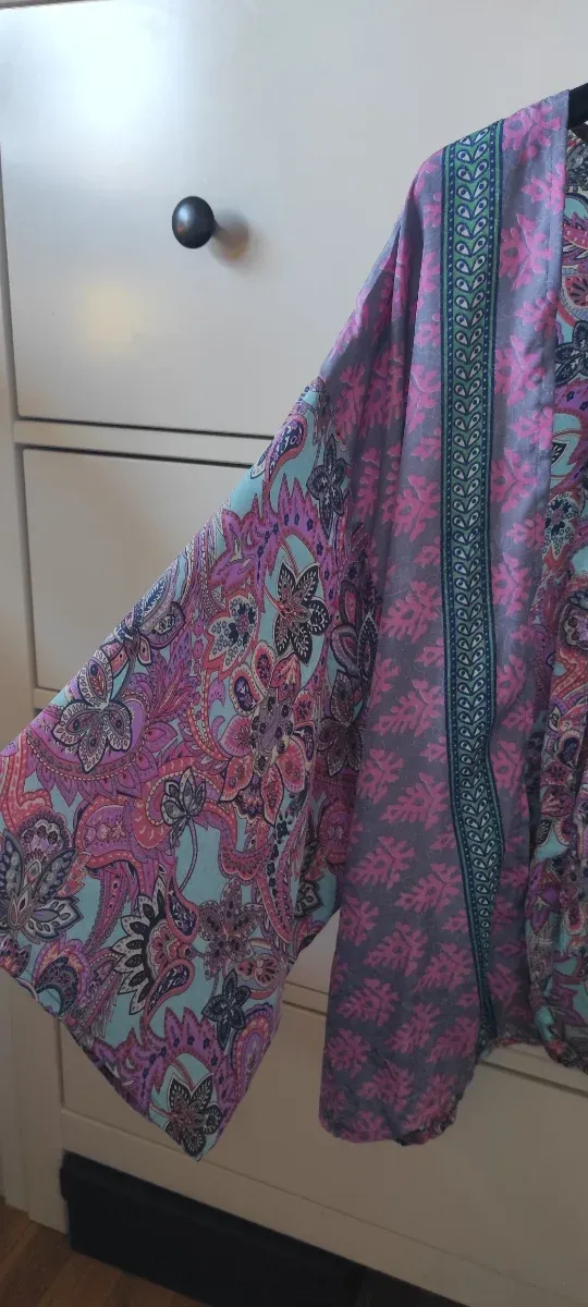 Kimono de seda estampado
