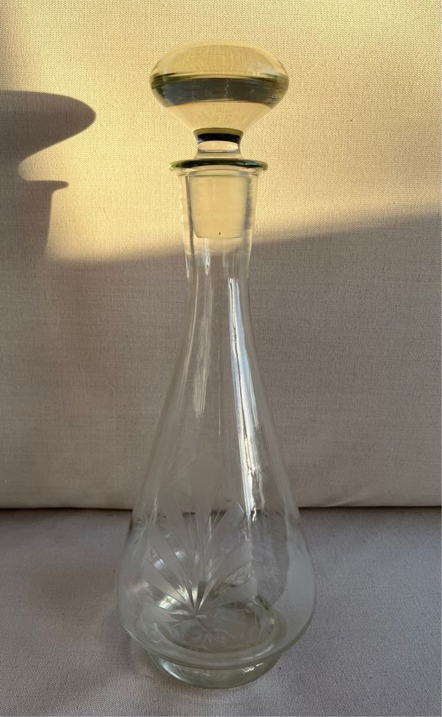Decantador de vino vintage vidrio soplado 70’s