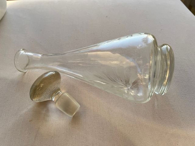 Decantador de vino vintage vidrio soplado 70’s