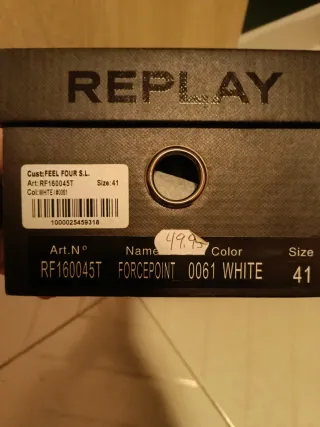 Zapatillas de esparto Replay blancas