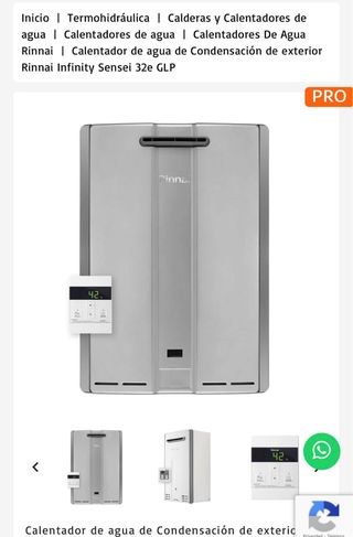 Calentador de agua Rinnai