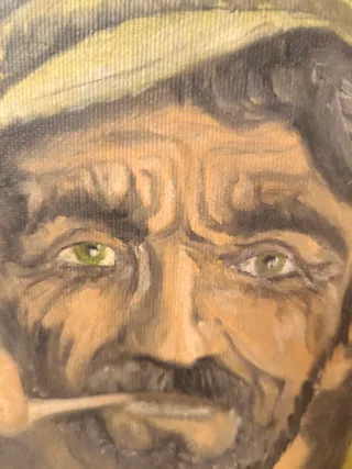 Antiguo cuadro,Lienzo al óleo Marinero Italia