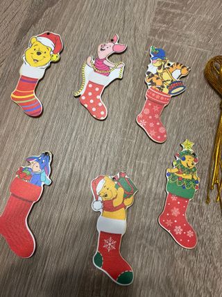 12 Pendentes Natal Winnie the Pooh Meias