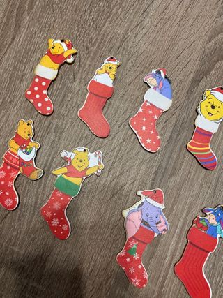 12 Pendentes Natal Winnie the Pooh Meias