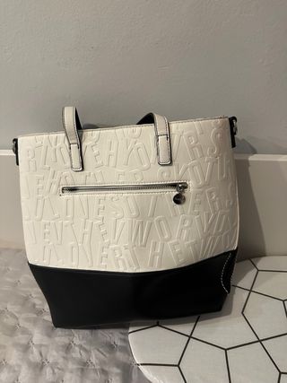 Bolso Desigual Blanco y Negro Original